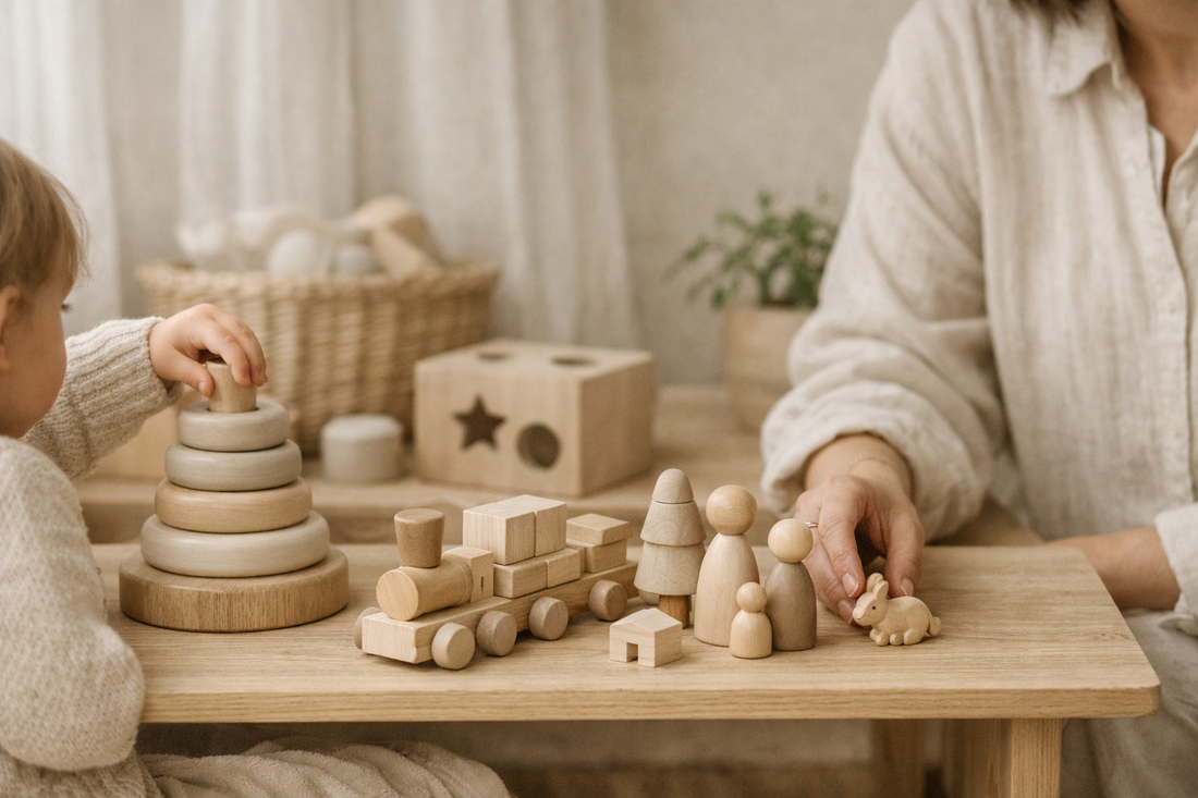 Wood, plastic, and what a toy teaches a child's hands