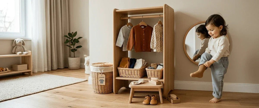 How to Arrange a Toddler Dressing Station - Domus formosa