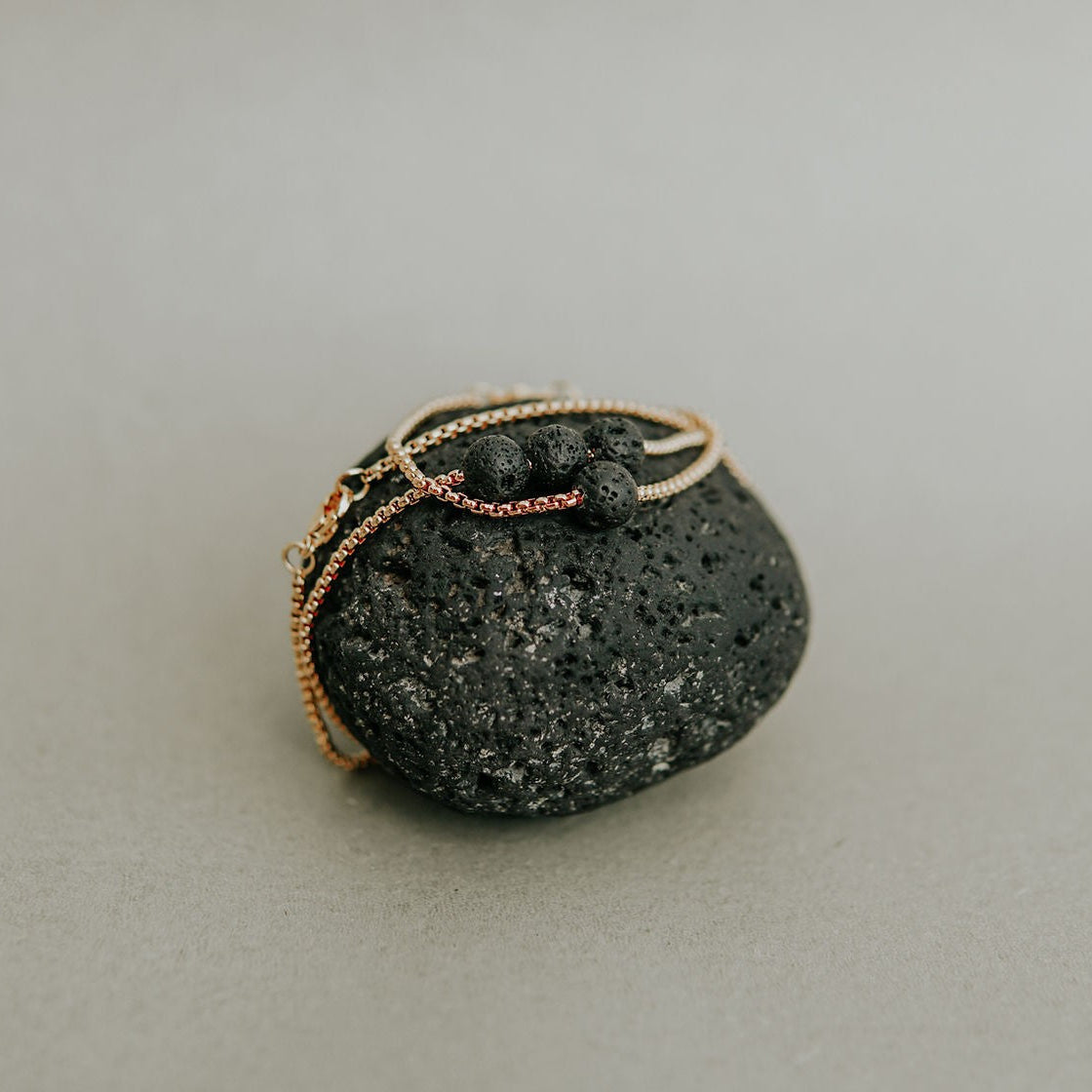 Black Lava Diffuser Jewelry Set – Handcrafted Necklace & Bracelet