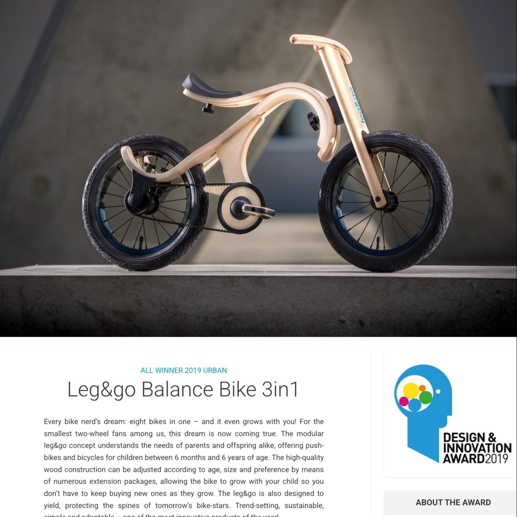 Wooden Balance Bike 3in1
