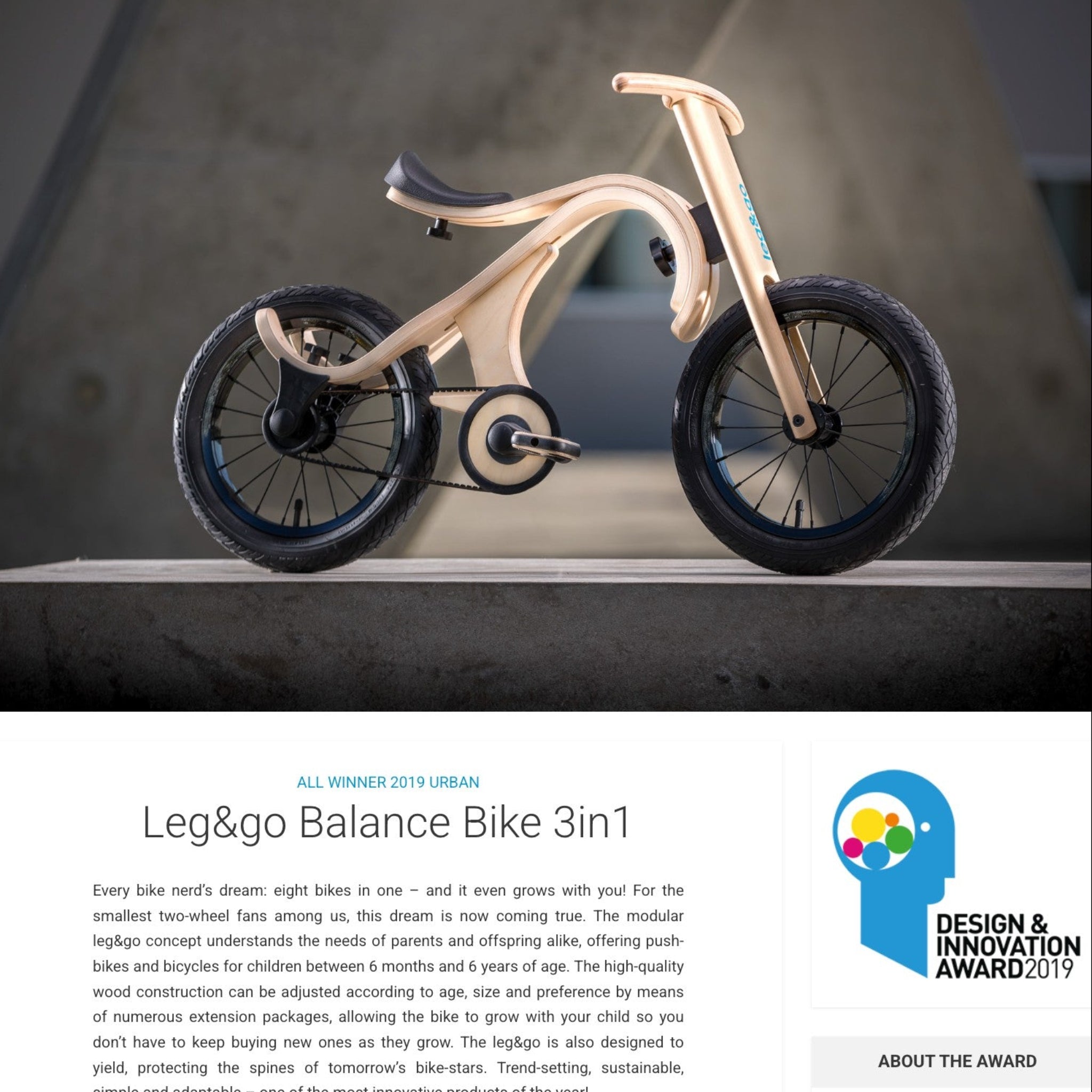 Wooden Balance Bike 3in1
