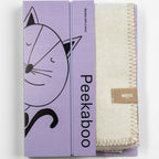 Merino Wool Baby Blanket - Eco-Friendly Cuddle Blanket with Hand-Illustrated Kitten Print - Domus formosa