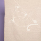 Merino Wool Baby Blanket - Eco-Friendly Cuddle Blanket with Hand-Illustrated Kitten Print - Domus formosa