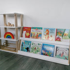 Modular Montessori Bookshelf – Child‑Height Wooden Storage for Toys & Books (2 Shelves) - Domus formosa