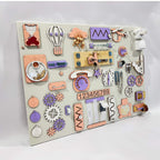 Montessori Fine‑Motor Busy Board – Extra‑Large 60×80 cm - Domus formosa (pink)