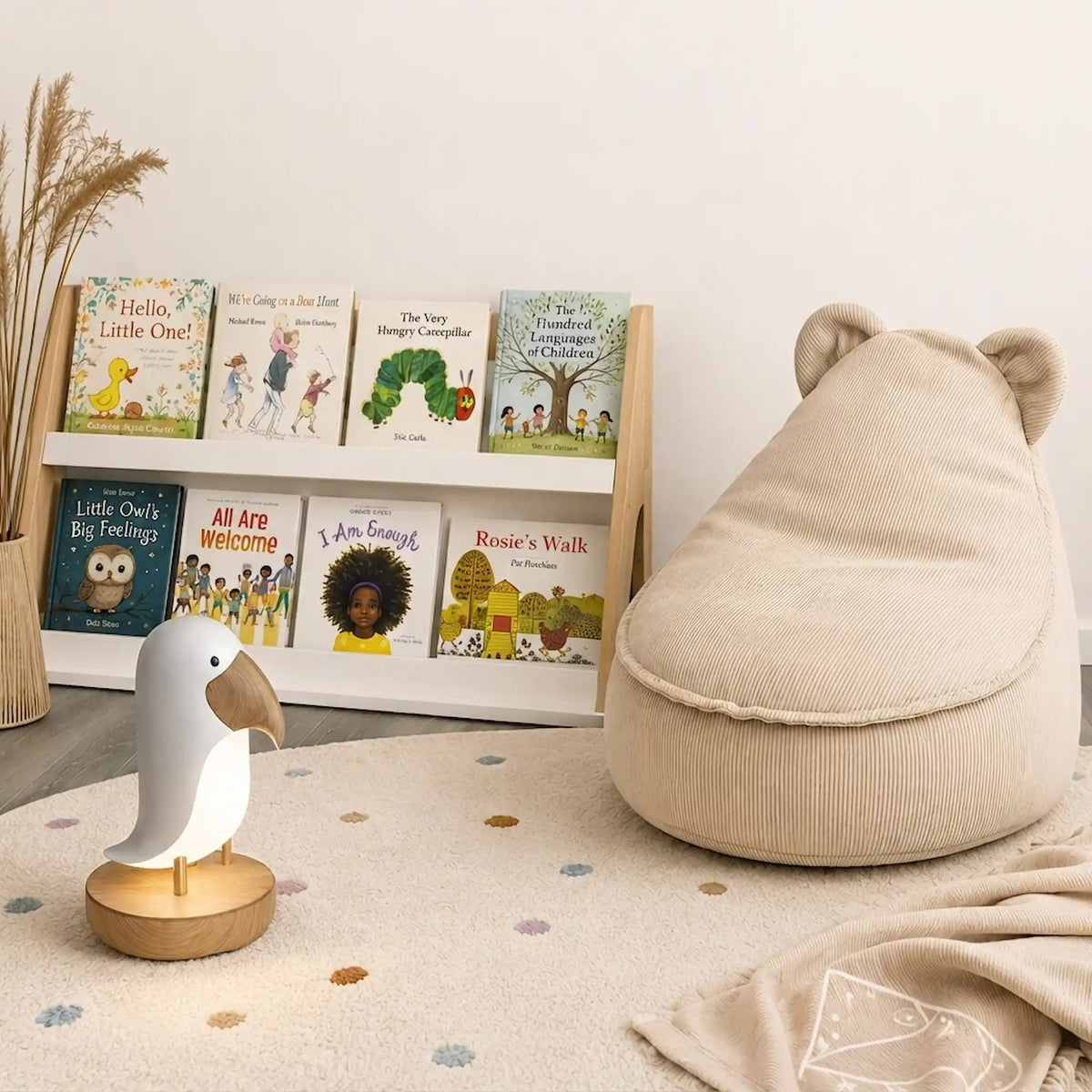 Montessori-Inspired Kids' Bean Bag Pouf – Teddy Slimcord - Domus formosa