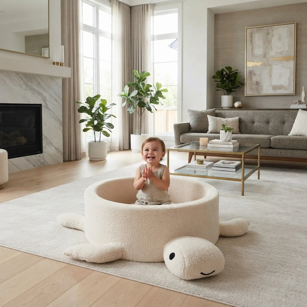 Montessori-Inspired Sensory Ball Pit - Turtle Bouclé - Domus formosa