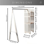 Montessori Wooden Clothing Rack for Kids - Eco-Friendly Toddler-Height Wardrobe Organiser - Domus formosa