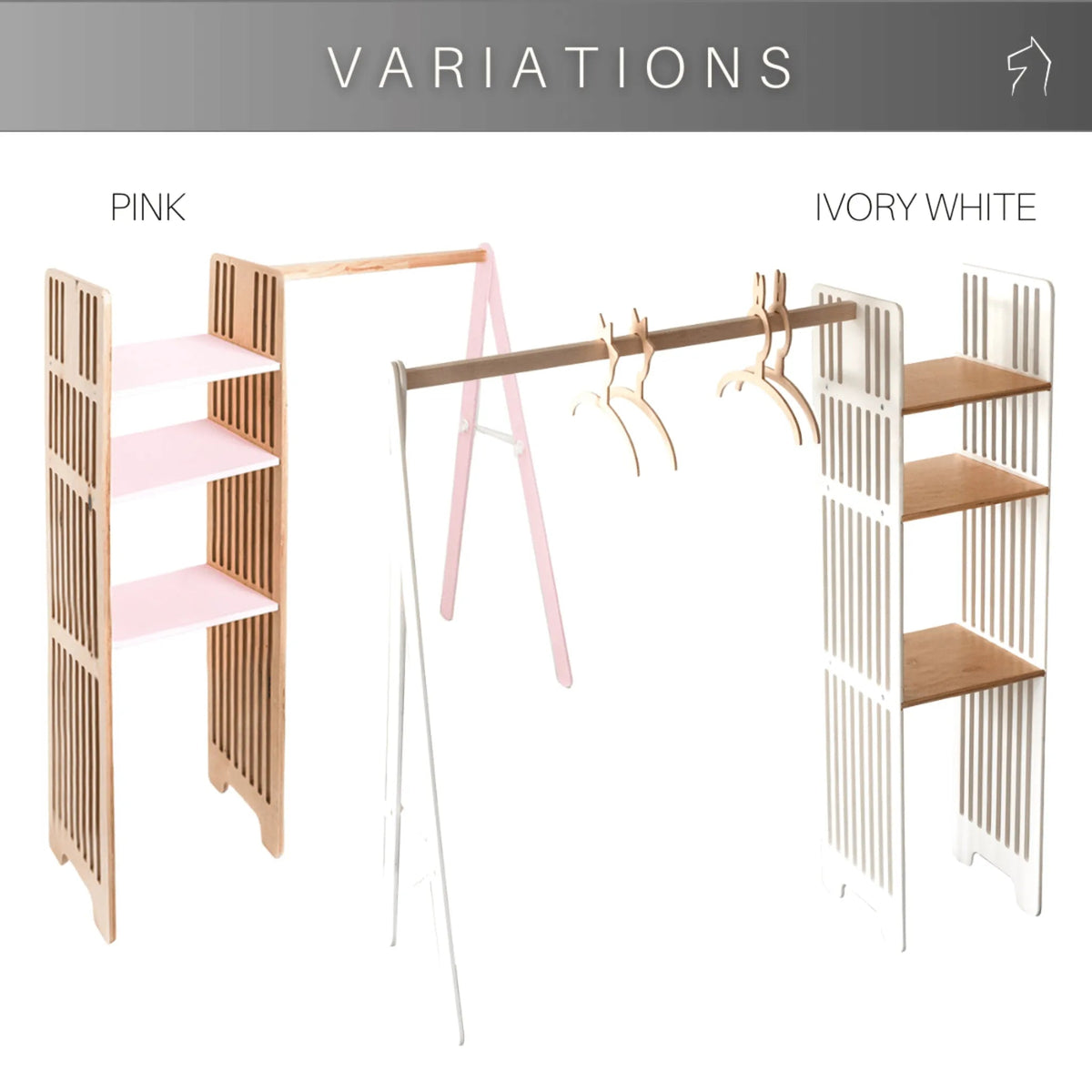 Montessori Wooden Clothing Rack for Kids - Eco-Friendly Toddler-Height Wardrobe Organiser - Domus formosa