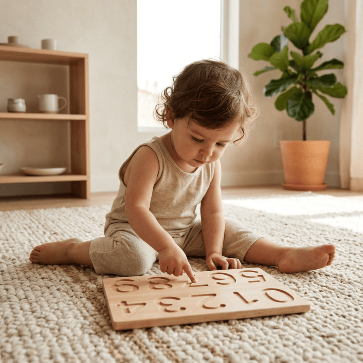 Montessori Wooden Number Board – Early Maths & Counting - Domus formosa