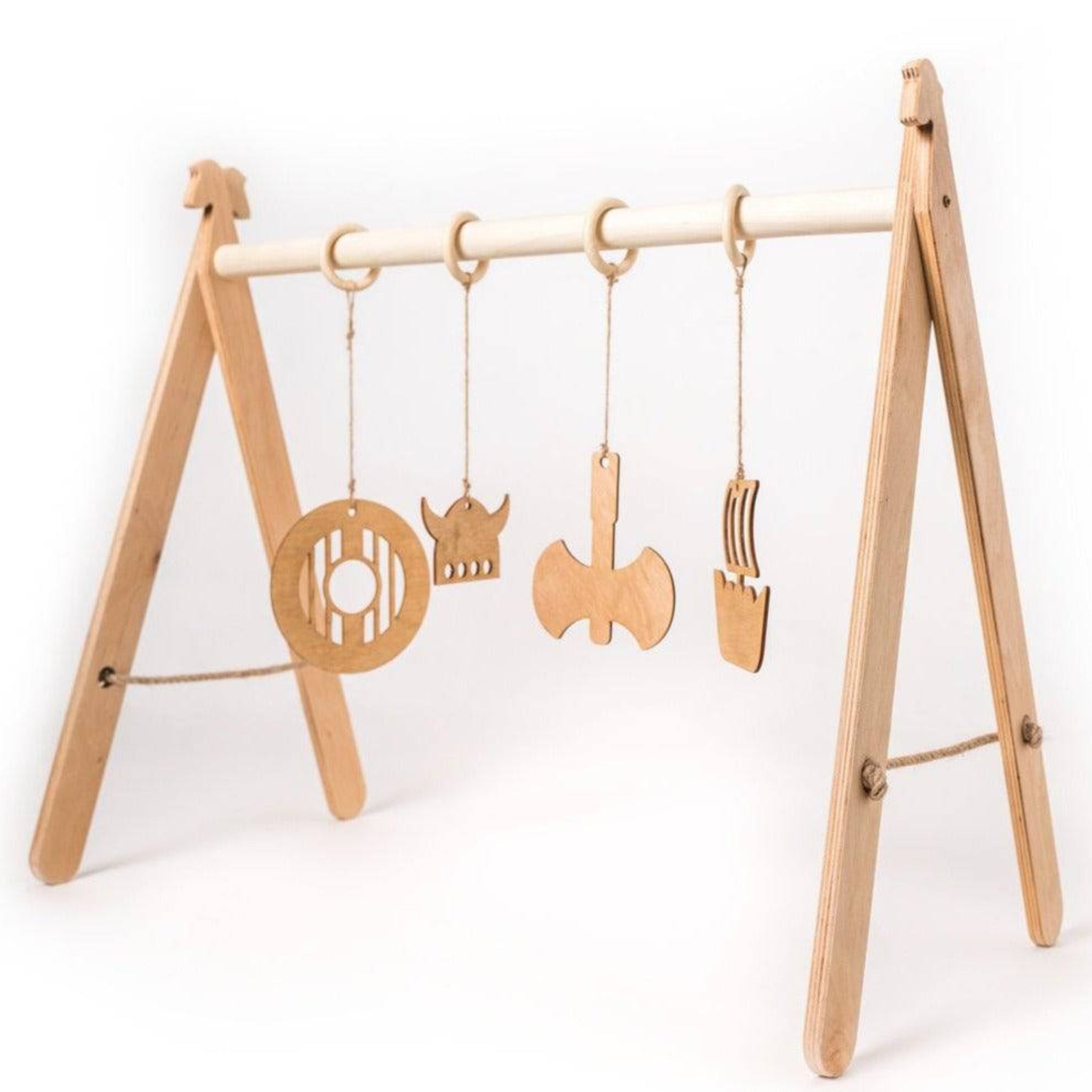 Montessori‑Inspired Wooden Baby Gym | Eco‑Friendly Activity Play Gym with Hanging Toys - Domus formosa