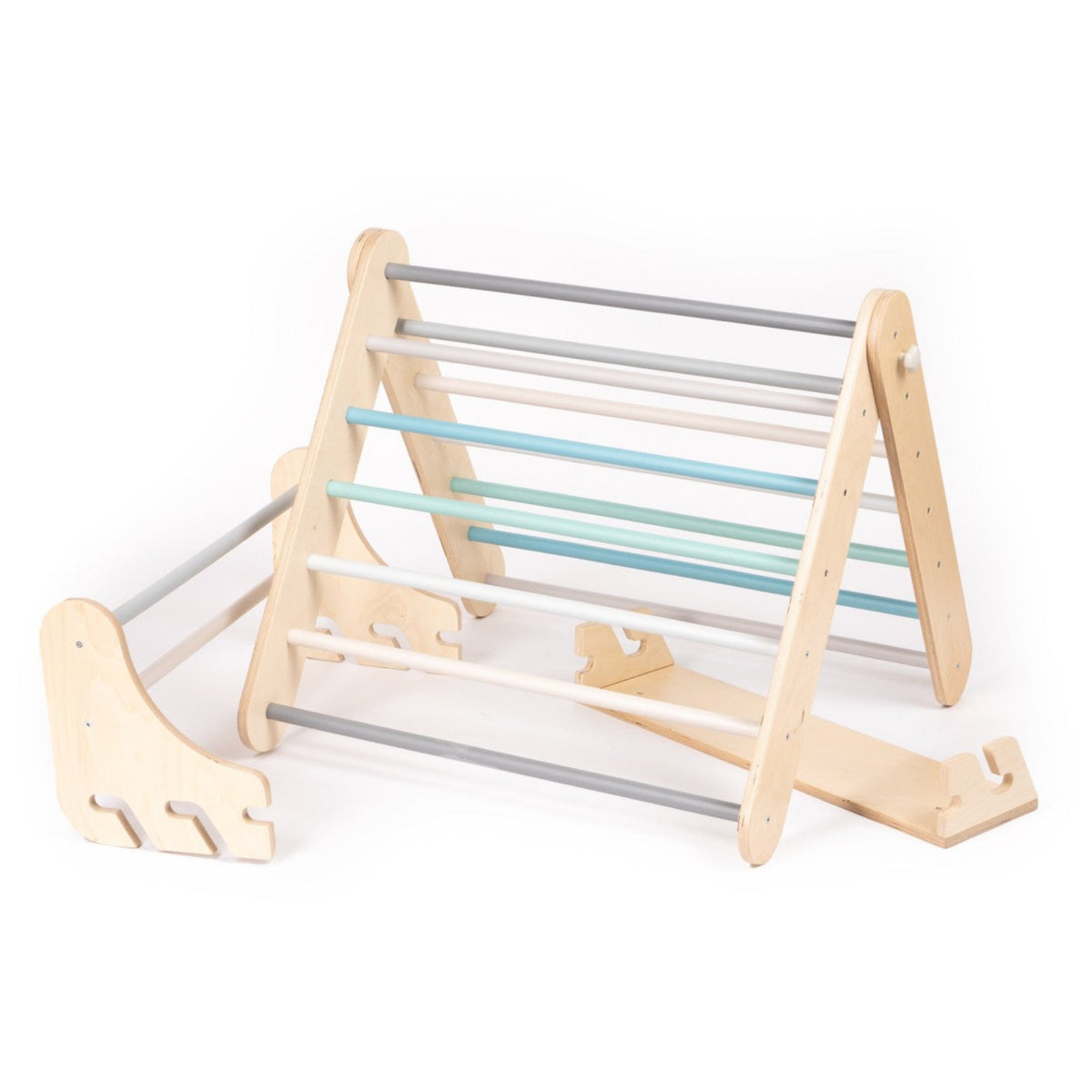 Pikler Triangle & Swedish Wall 2-in-1 - Natural Birch Climbing Frame - Domus formosa