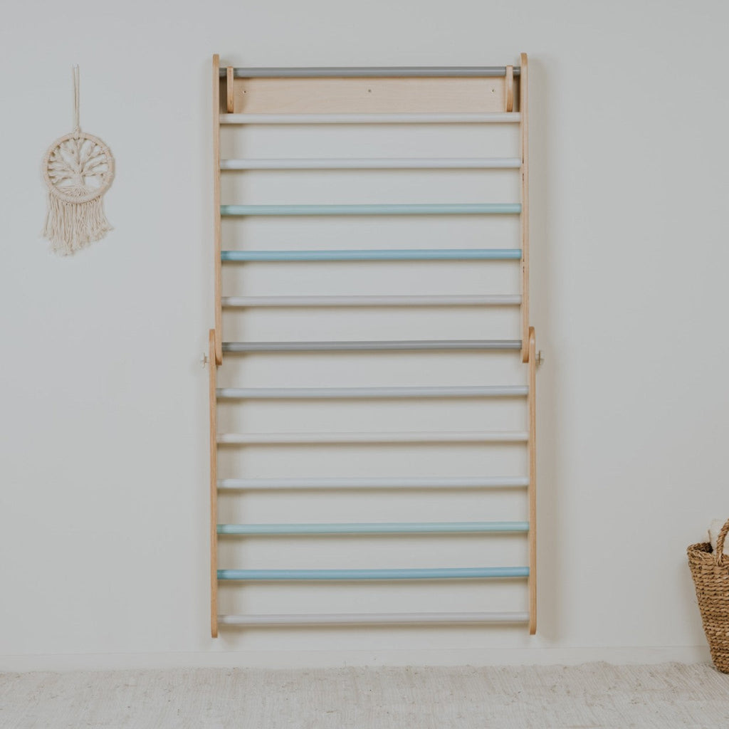 Pikler Triangle & Swedish Wall 2-in-1 - Natural Birch Climbing Frame - Domus formosa