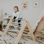 Pikler Triangle & Swedish Wall 2-in-1 - Natural Birch Climbing Frame - Domus formosa