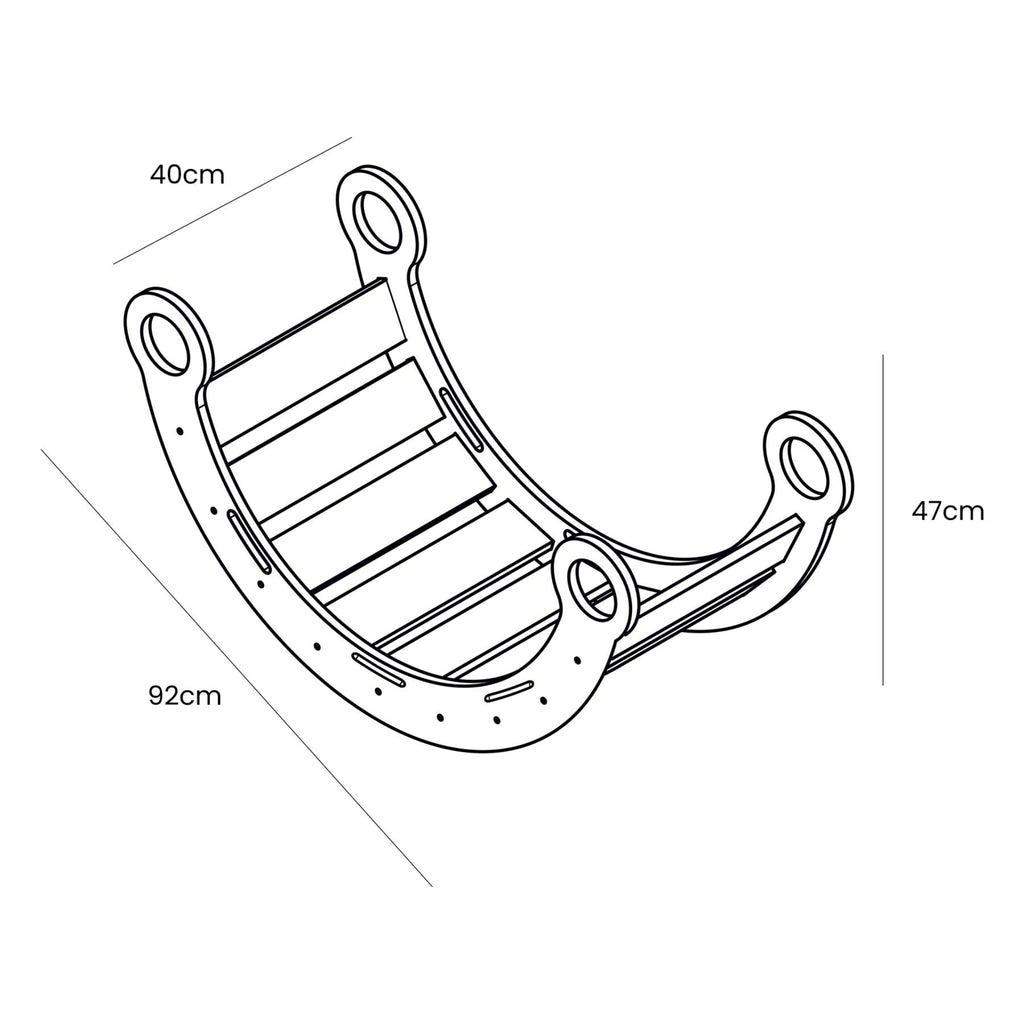 Snug Rocker – 4-in-1 Montessori Rocker, Ladder & Tunnel for Kids - Domus formosa