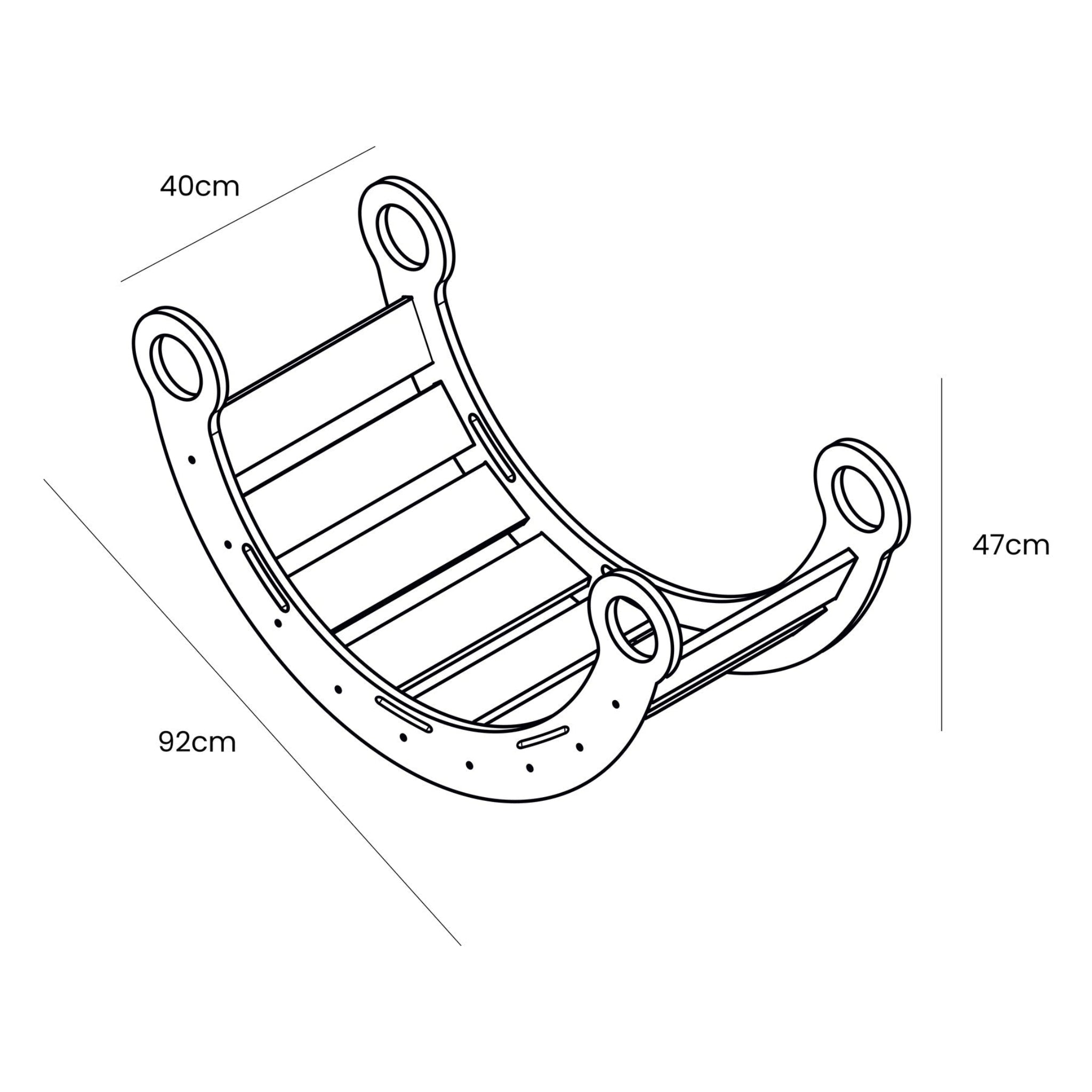Snug Rocker – 4-in-1 Montessori Rocker, Ladder & Tunnel for Kids - Domus formosa