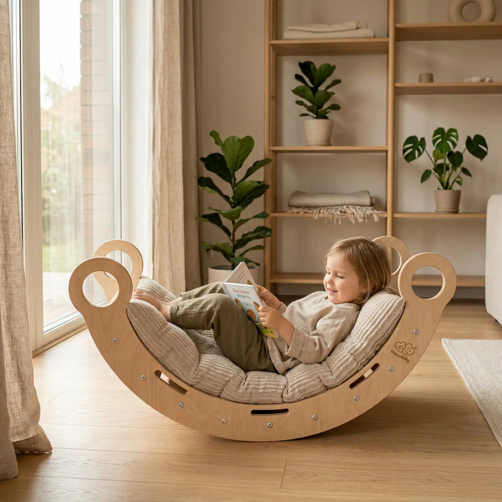 Snug Rocker – 4-in-1 Montessori Rocker, Ladder & Tunnel for Kids - Domus formosa